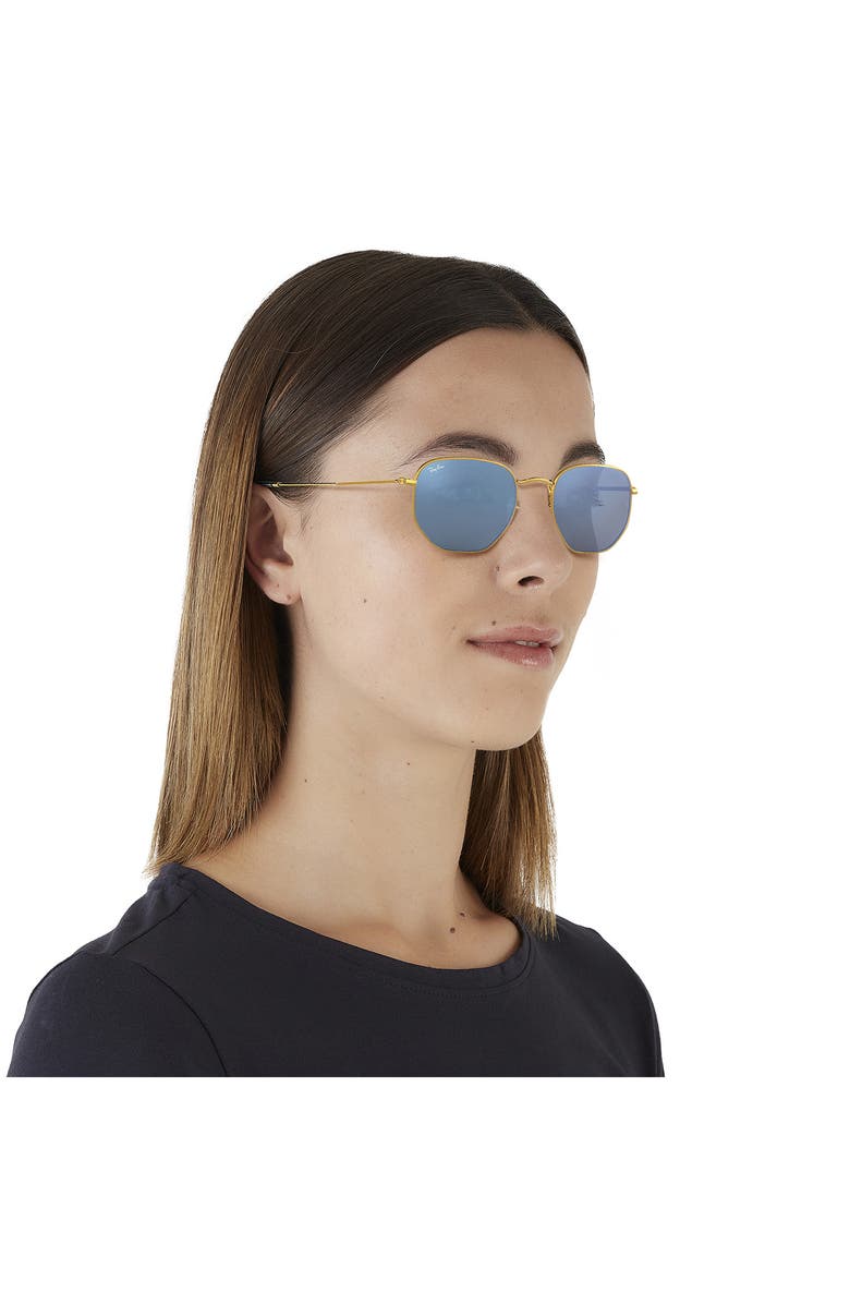 Ray-Ban 54mm Hexagonal Flat Lens Sunglasses, Alternate, color, 