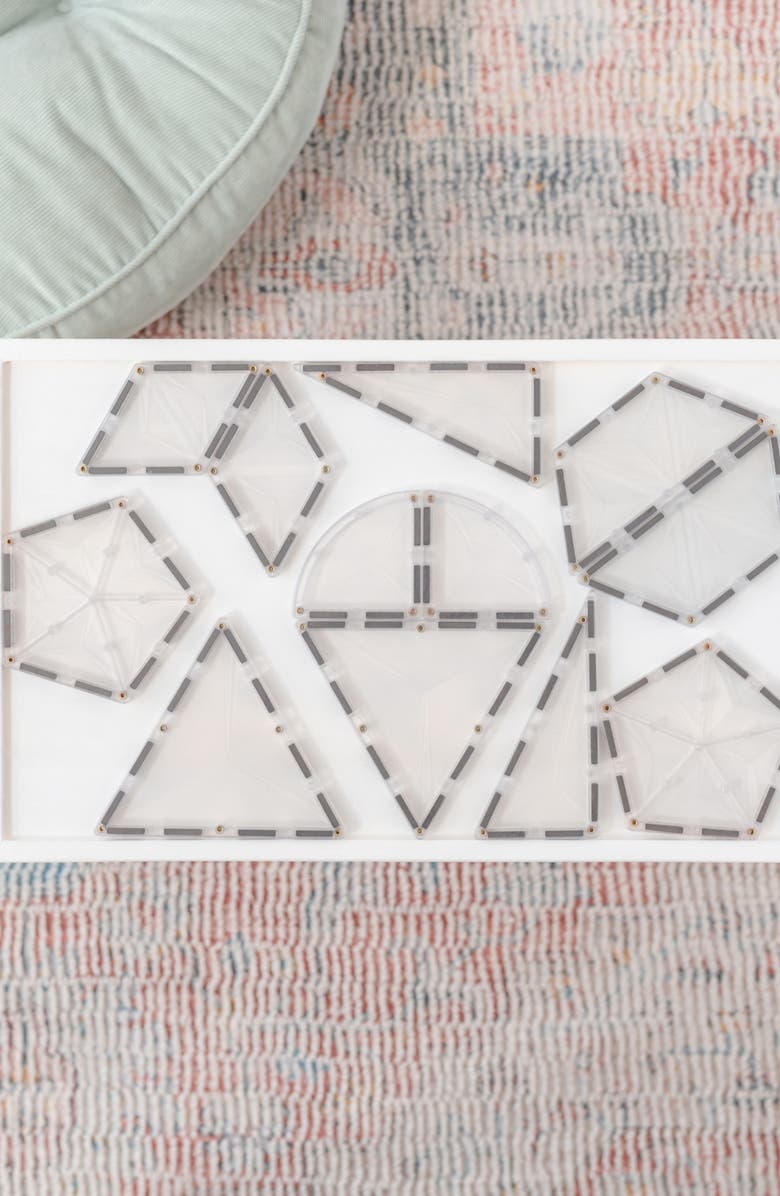 CONNETIX Kids' Clear Magnetic Tiles 24-Piece Shape Expansion Pack, Alternate, color, Clear