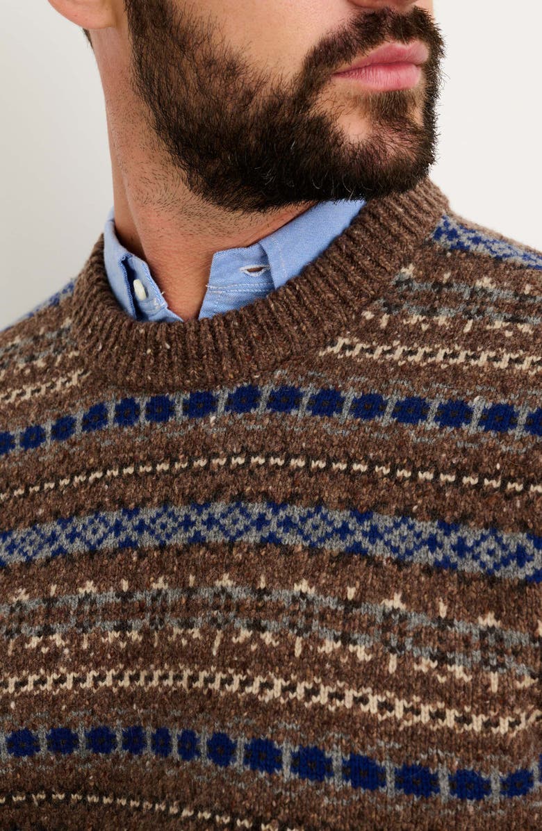 Alex Mill Fair Isle Donegal Crewneck Sweater, Alternate, color, 