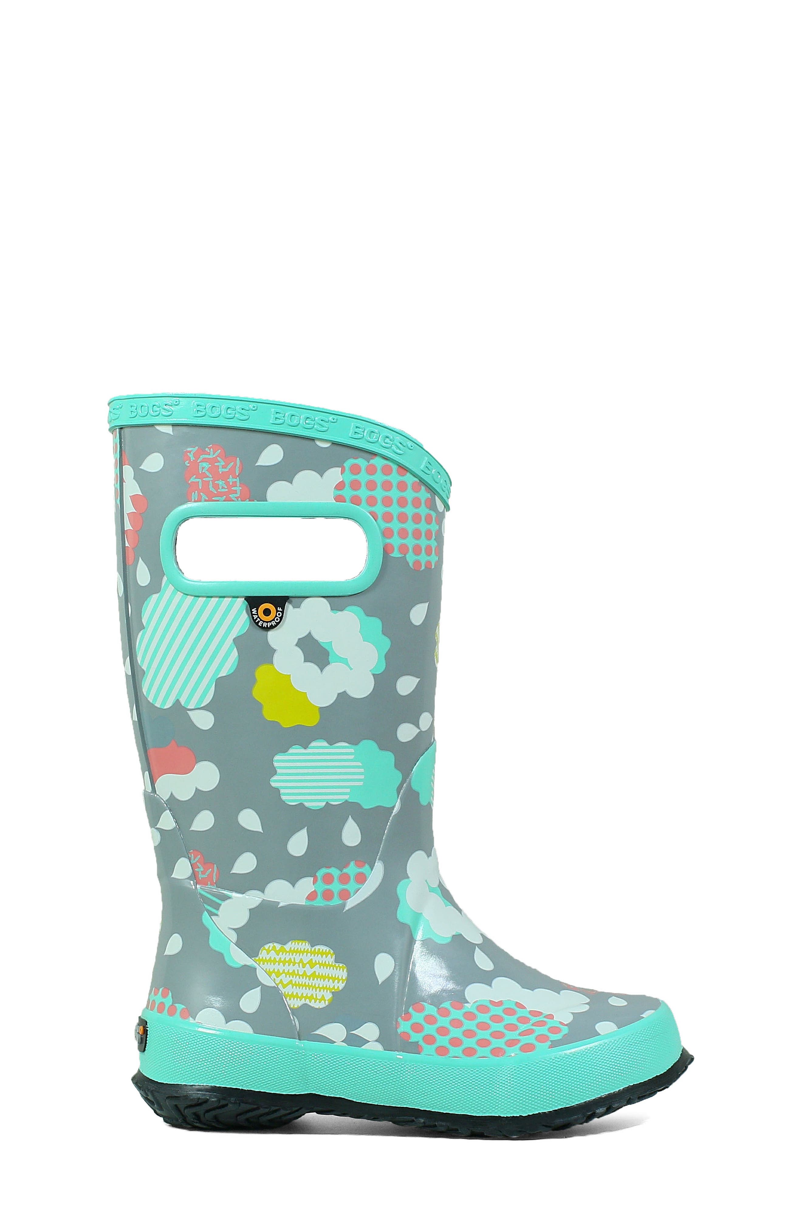 Bogs Clouds Waterproof Rain Boot, Alternate, color, 