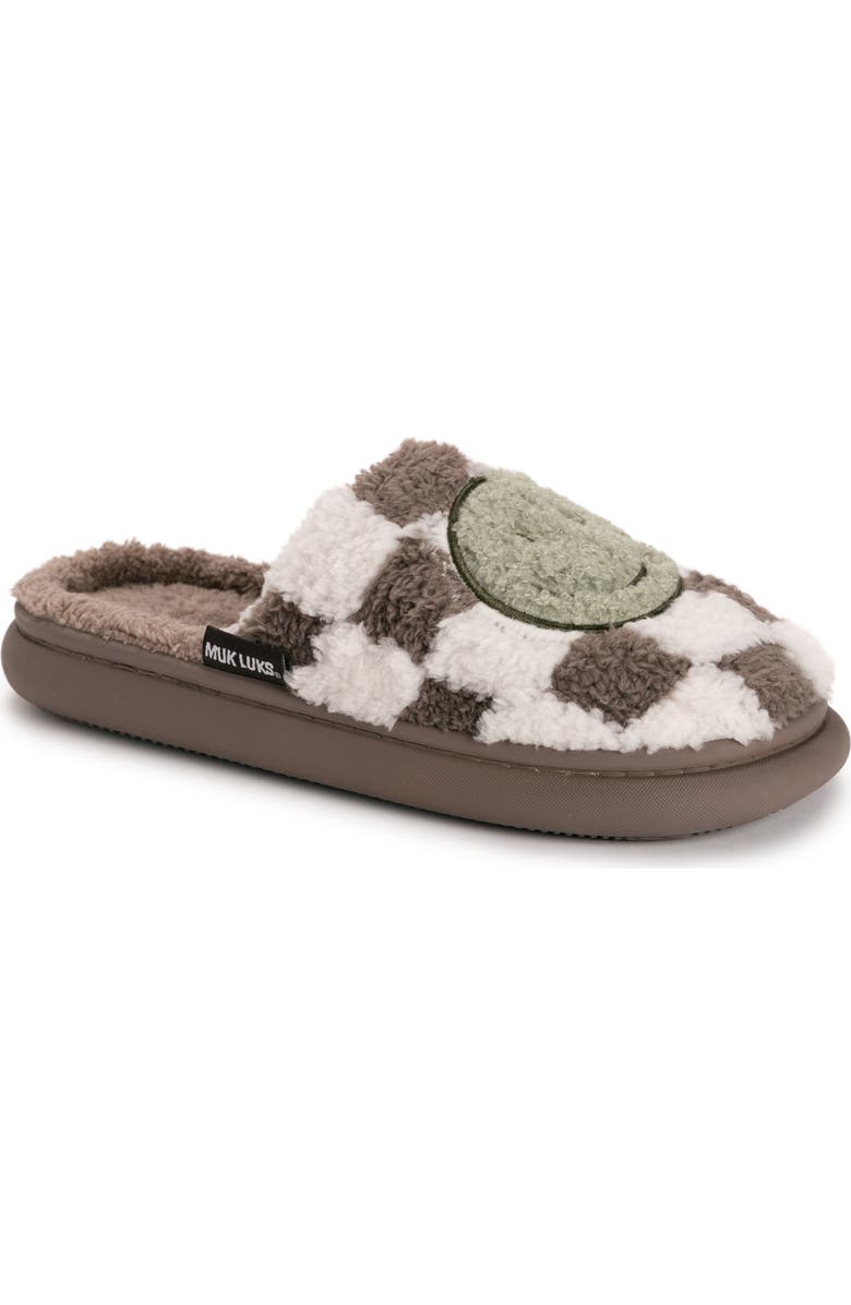 MUK LUKS Joss Faux Shearling Lined Slipper, Main, color, Taupe