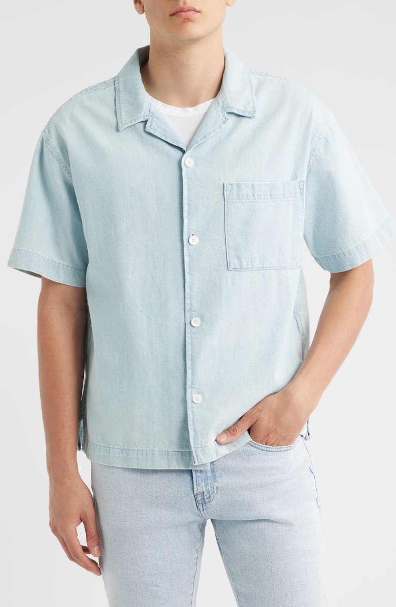 FRAME Chambray Camp Shirt, Alternate, color, Harbor City