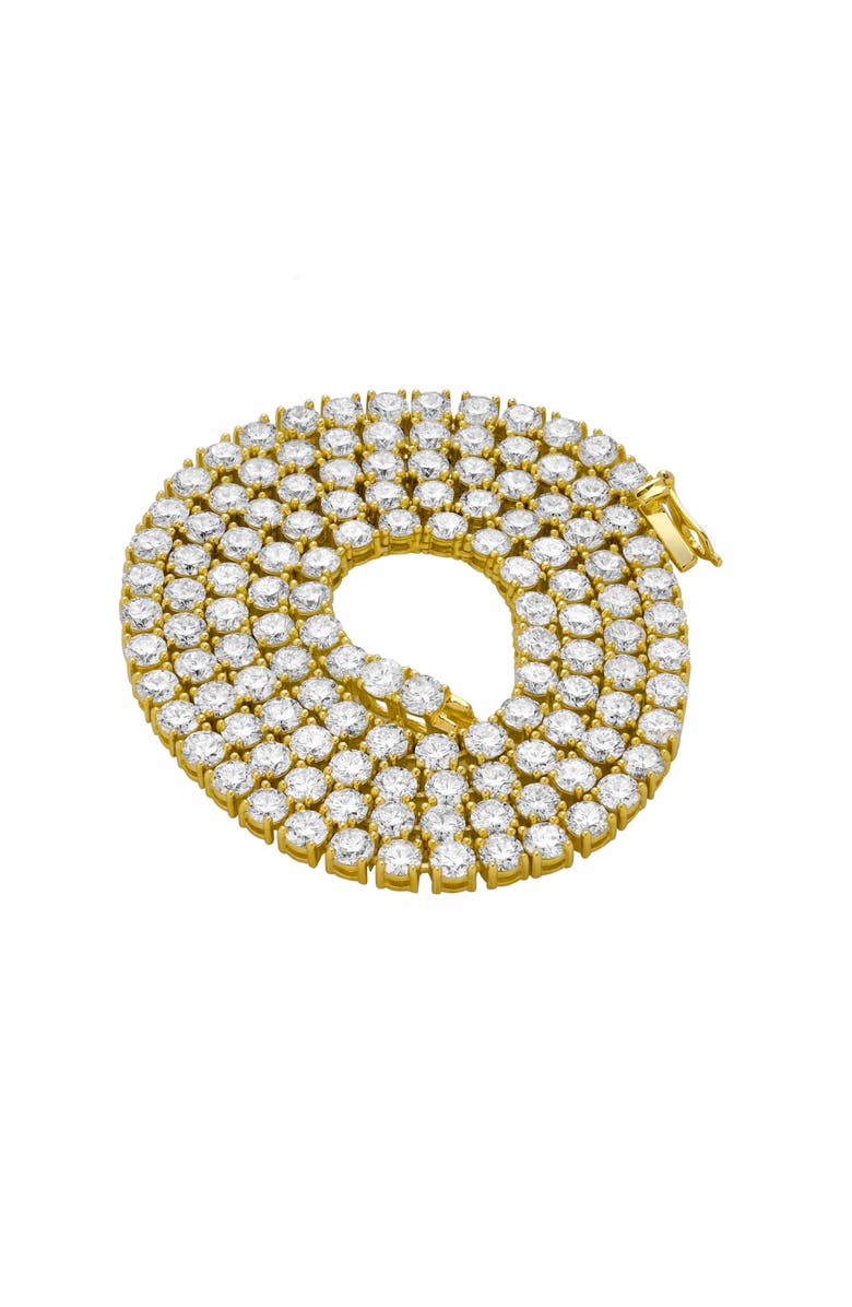 LuvMyJewelry Gstaad 10K Yellow Gold Lab Grown Diamond Tennis Chain - 18.94 Carats, Alternate, color, 10K Yellow Gold