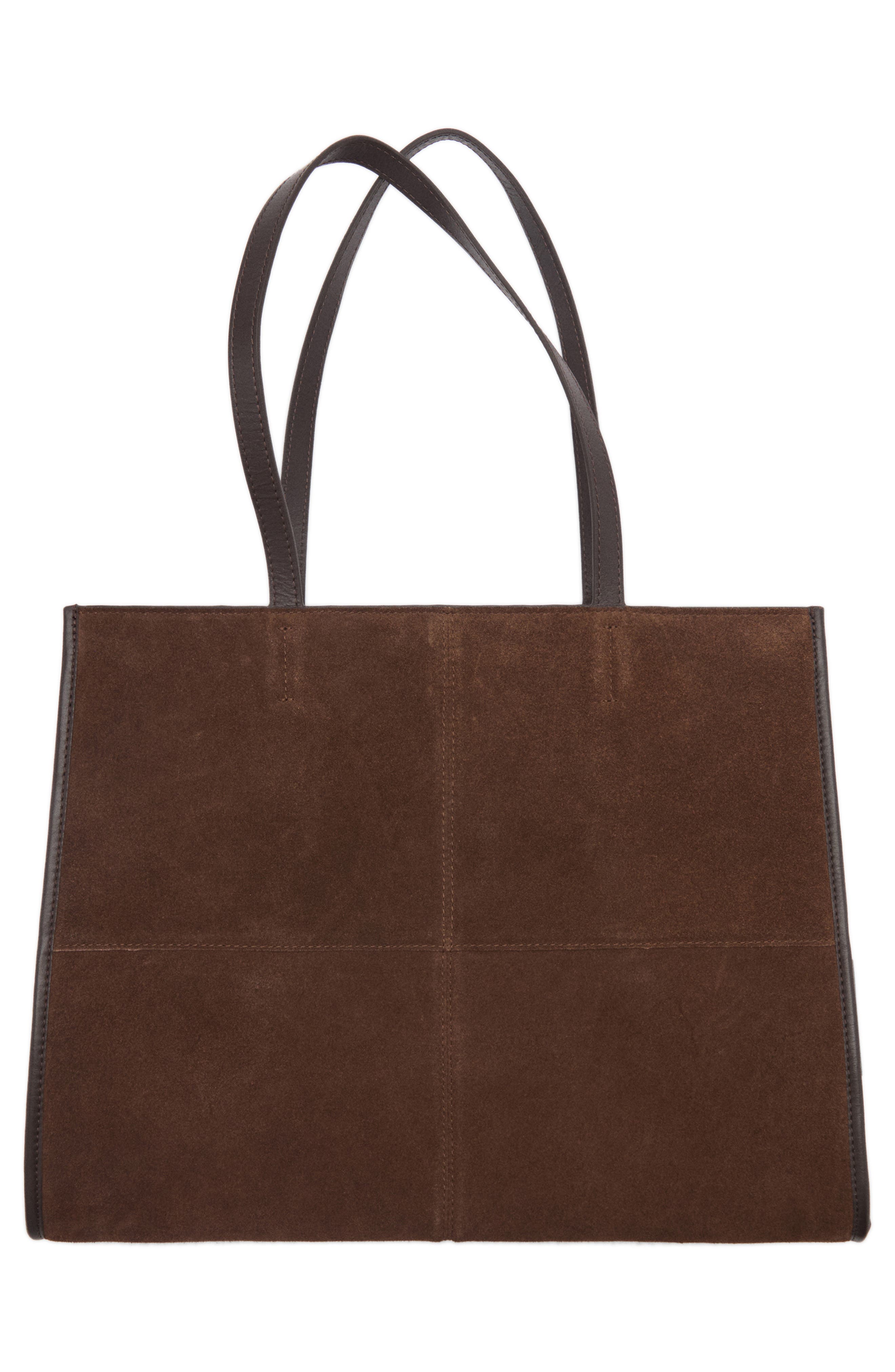 MANGO Leather Shopper Bag, Alternate, color, 