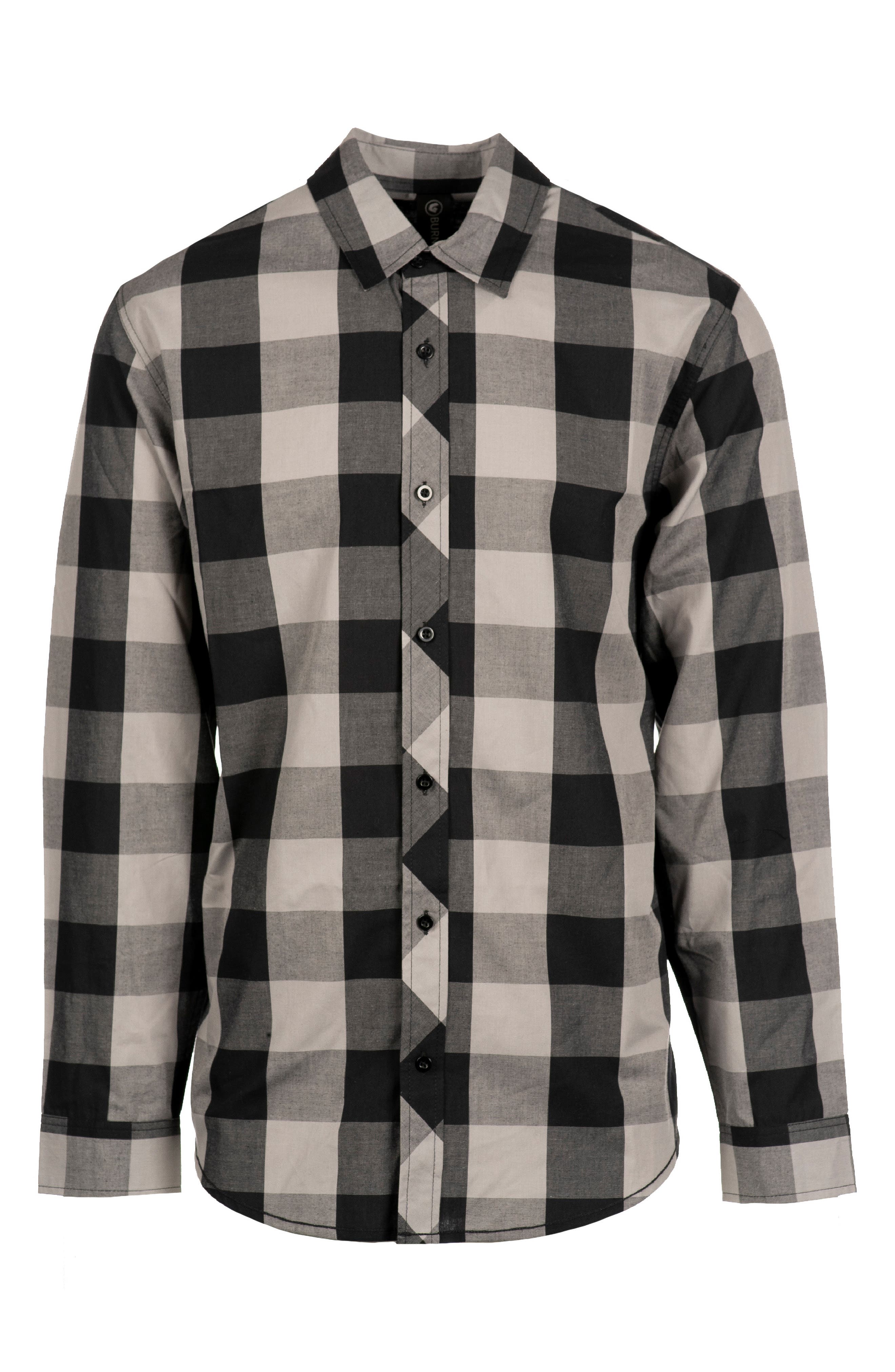 BURNSIDE Buffalo Plaid Flannel Button-Up Shirt