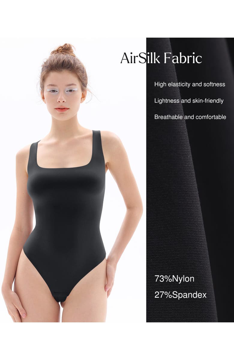 Popilush CloudSense Widen Straps Tank Bodysuit, Alternate, color, Standard Black