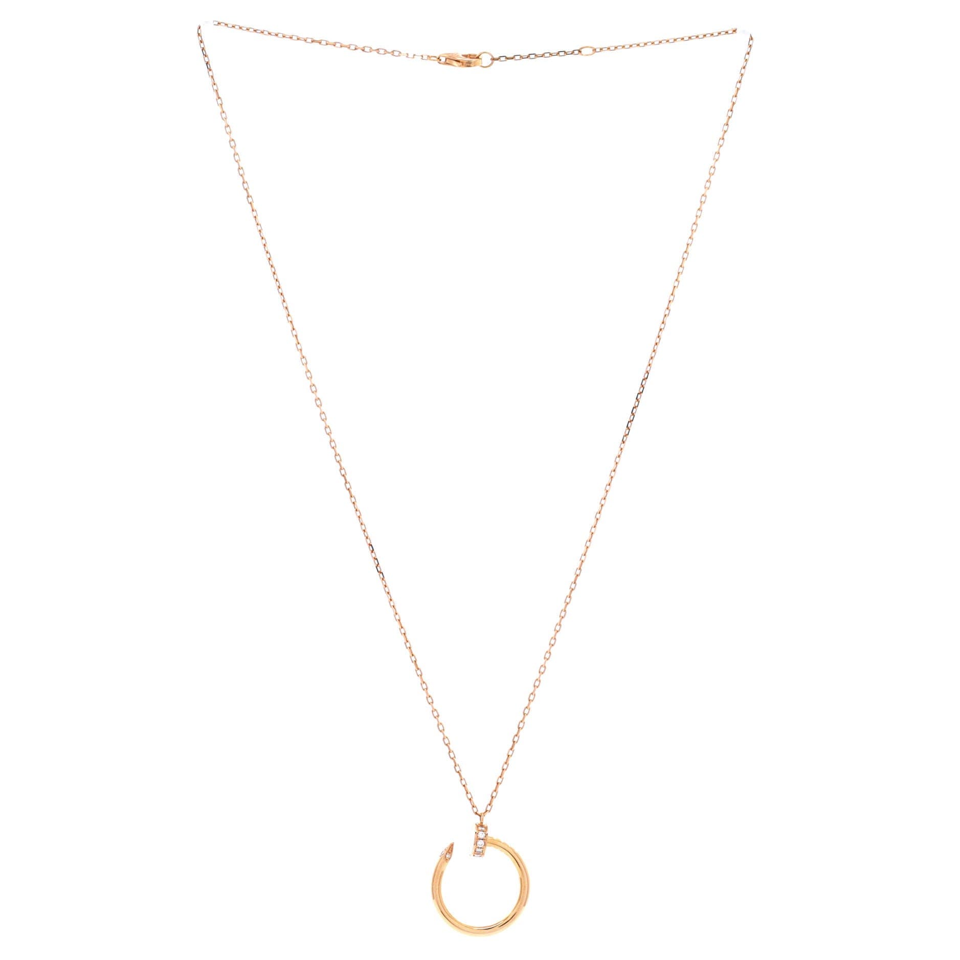 Juste un Clou Pendant Necklace 18K Rose Gold with Diamonds, Alternate, color, Metallic Gold