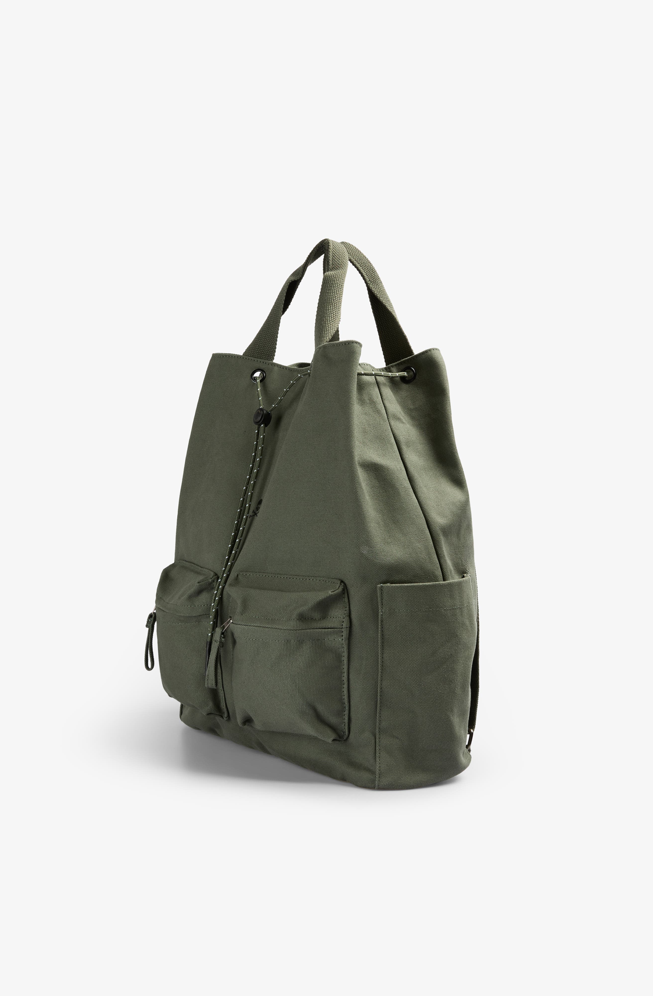 Scalpers Canvas Drawstring Backpack, Alternate, color, Khaki
