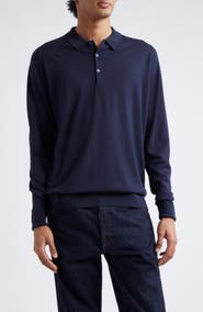 John Smedley Cotswold Wool Polo Sweater