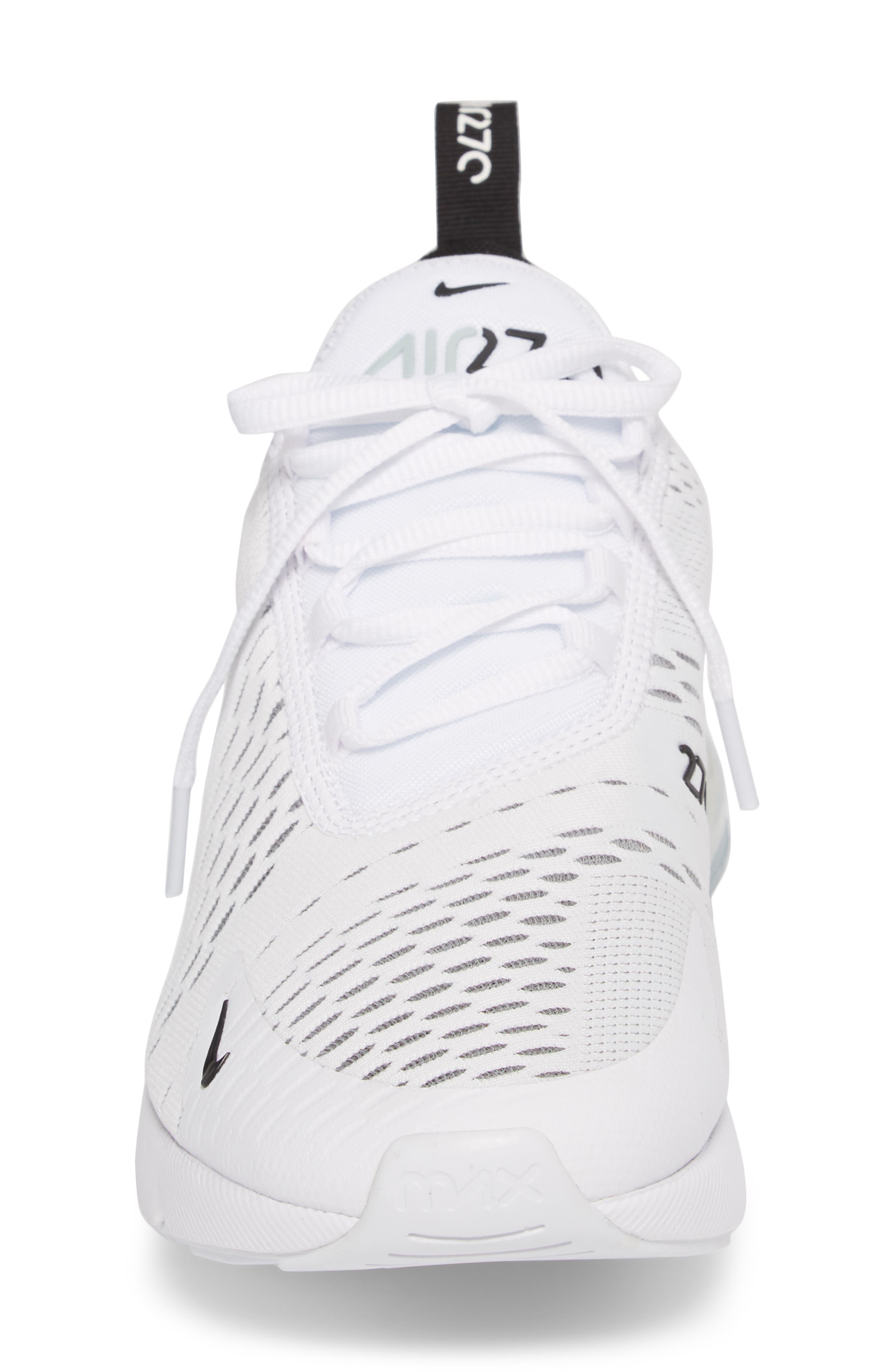 Nike Air Max 270 Sneaker, Alternate, color, 100 White/Black