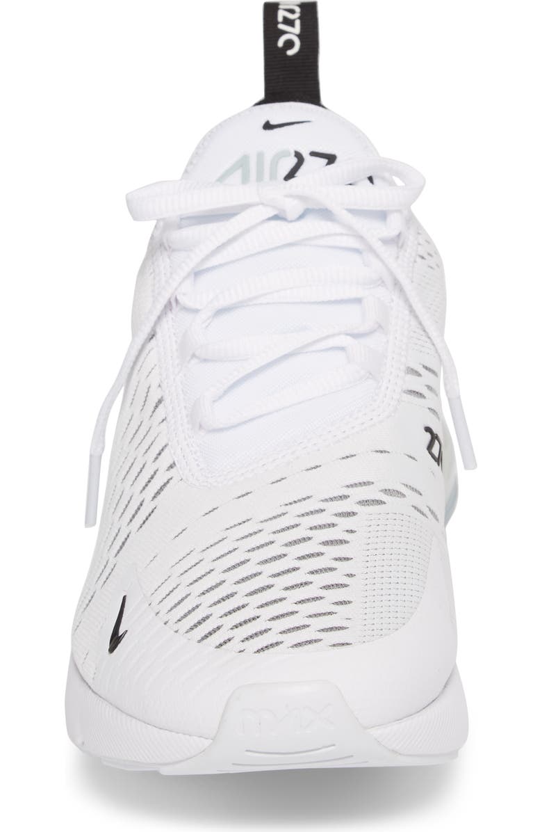 Nike Air Max 270 Sneaker, Alternate, color, 100 White/Black