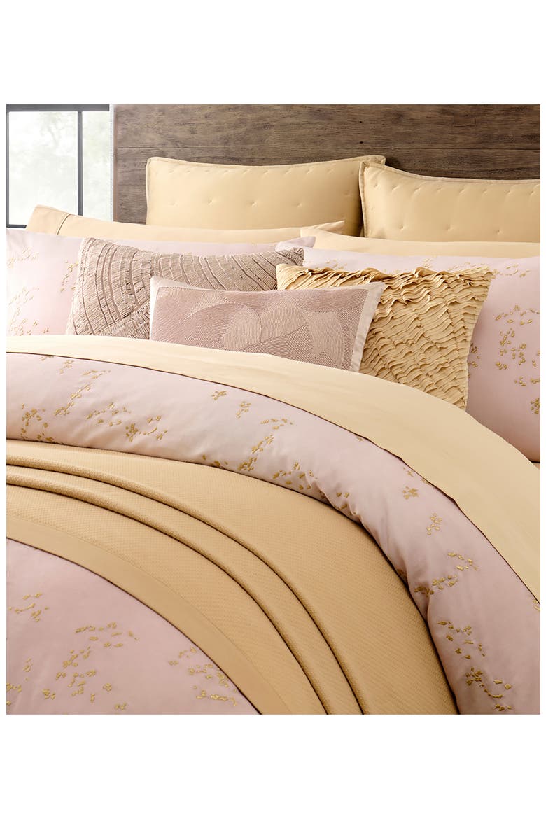 Dusk Embroidered Duvet Cover, Alternate, color, BLUSH