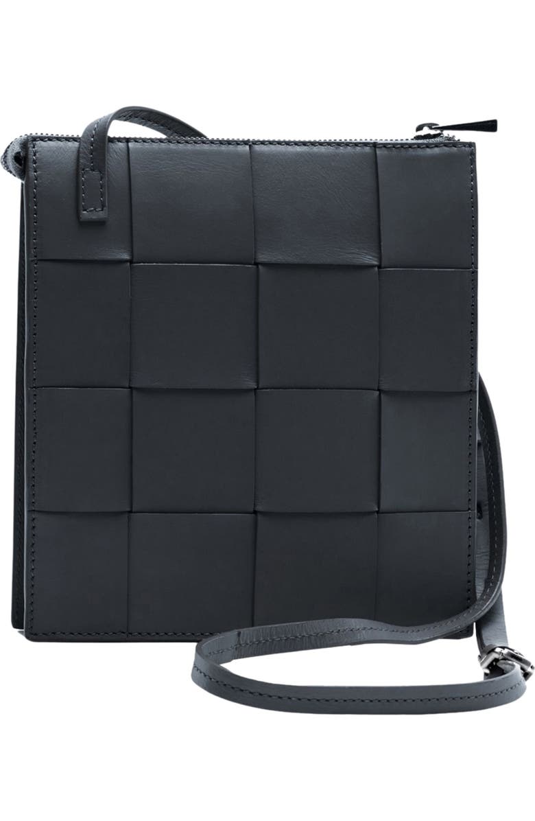 Ecotorie Polly Woven Leather Crossbody Bag, Main, color,