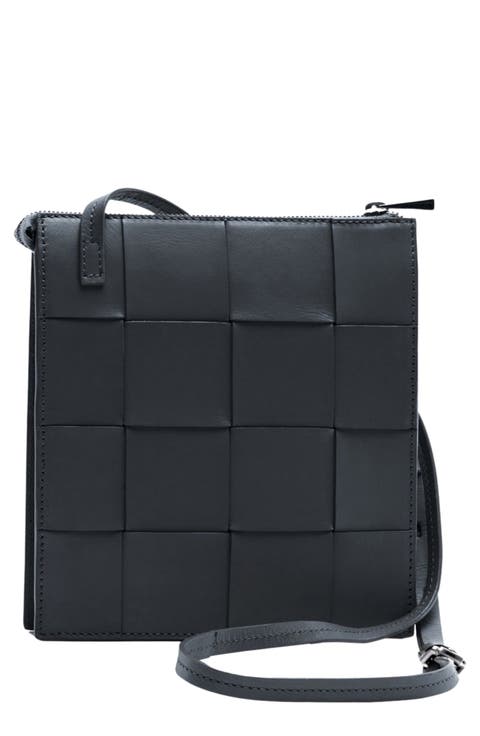 Polly Woven Leather Crossbody Bag