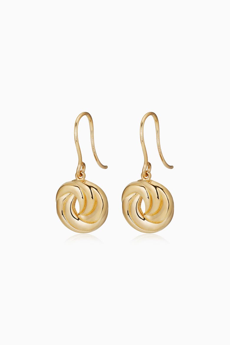 14K Yellow Gold Infinite Love Drop Earrings, Alternate, color, Yellow Gold