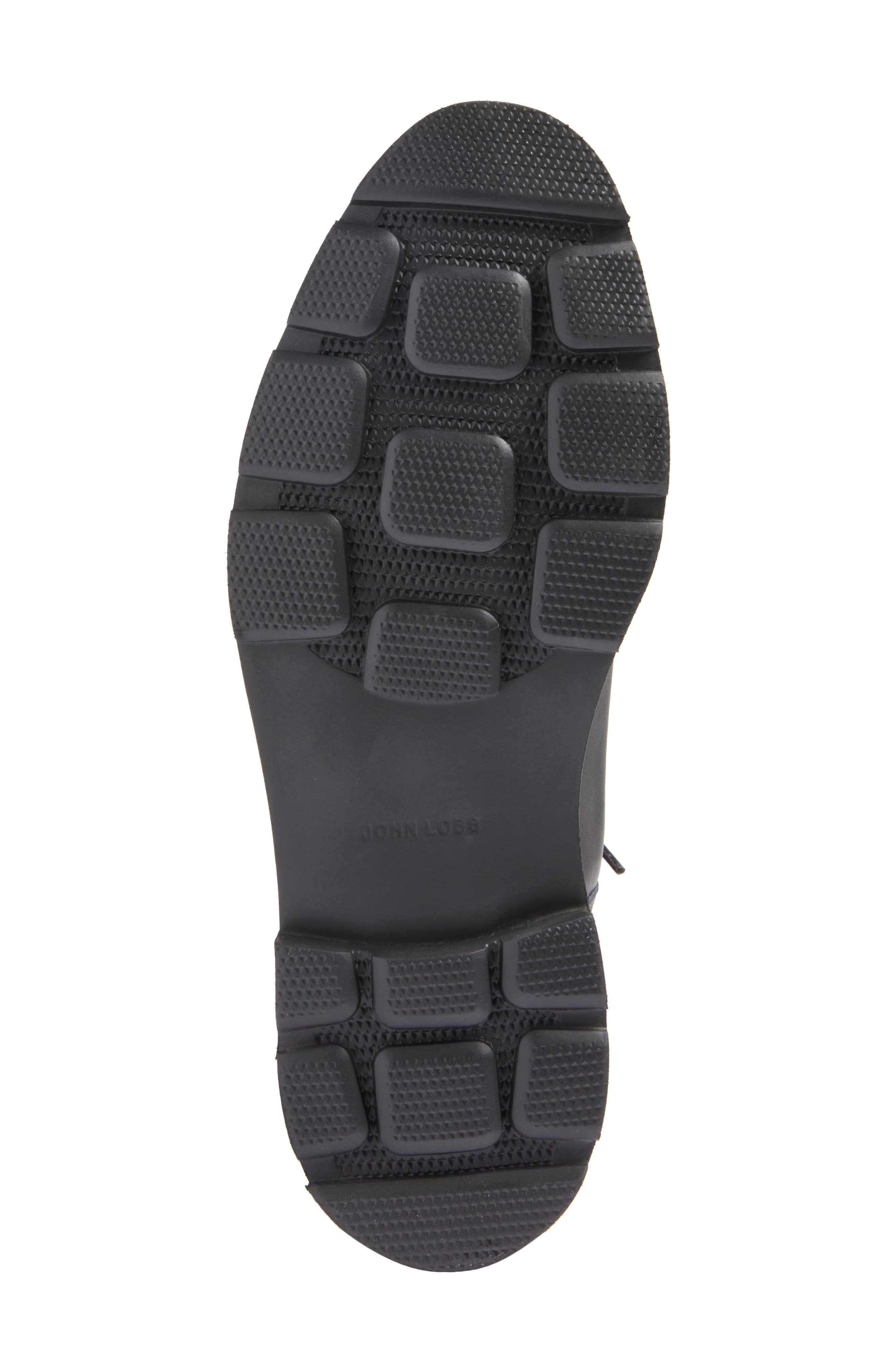 John Lobb Peak Longwing Lugged Ankle Boot, Alternate, color, Black