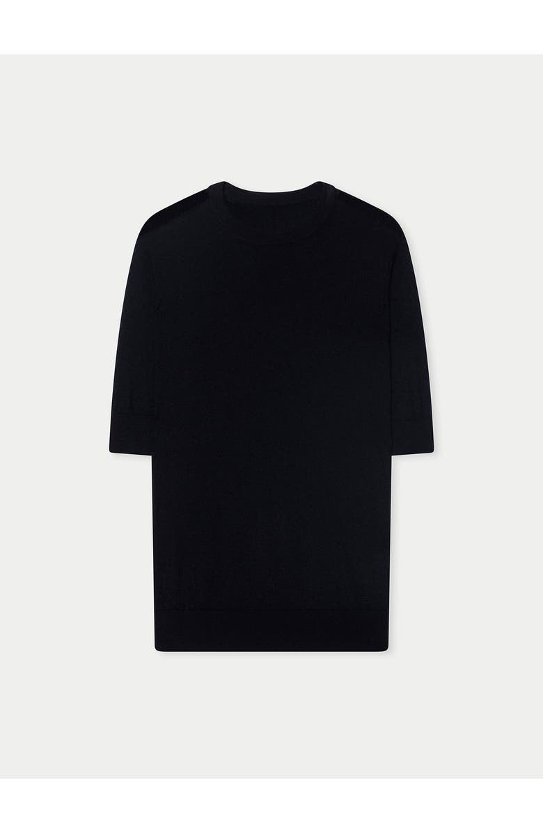 GOBI Mongolian Cashmere Silk Cashmere Crew Neck T-Shirt, Main, color, Blue Graphite