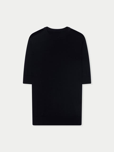 Silk Cashmere Crew Neck T-Shirt