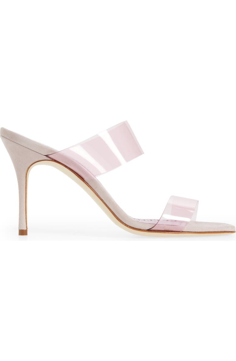 Manolo Blahnik Scolto Clear Double Strap Sandal, Alternate, color,