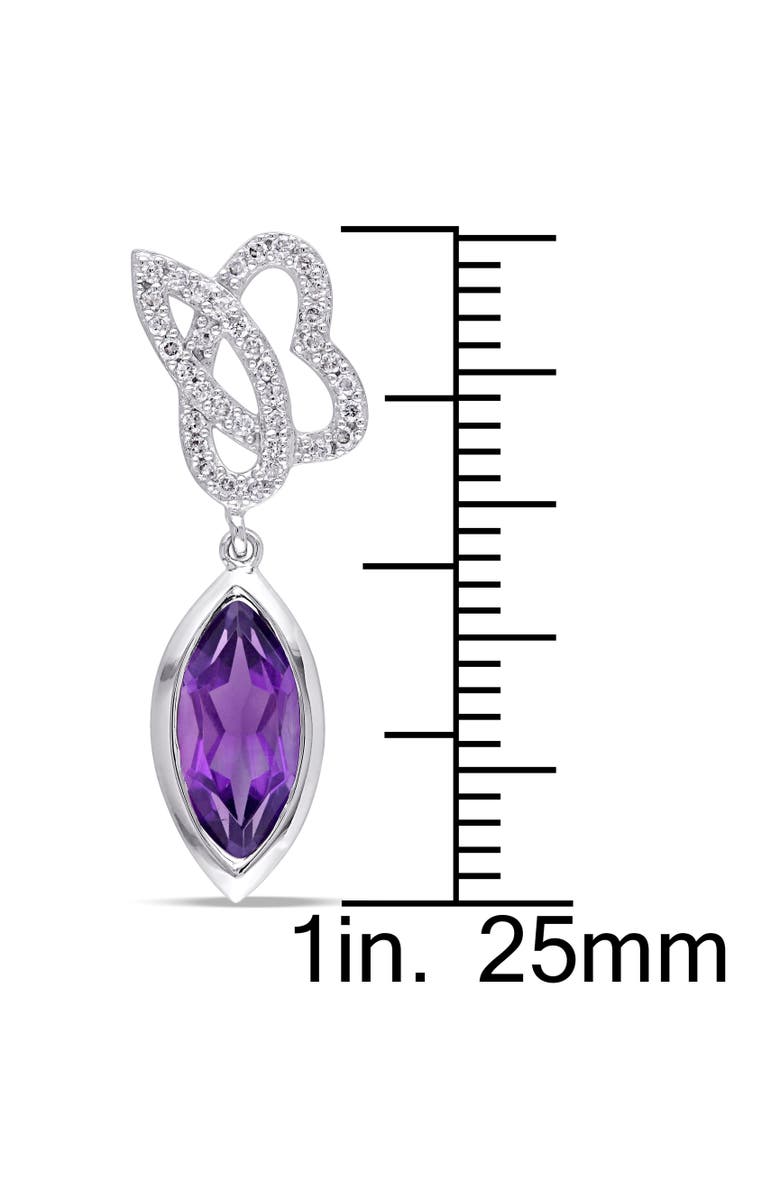 Julianna B. Diamond & Amethyst Earrings 14k White Gold, Alternate, color,
