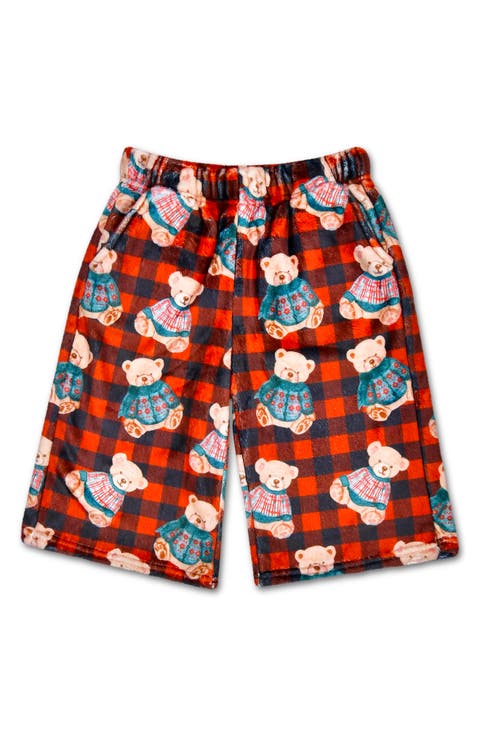Kids' Beary Merry Plush Fleece Shorts