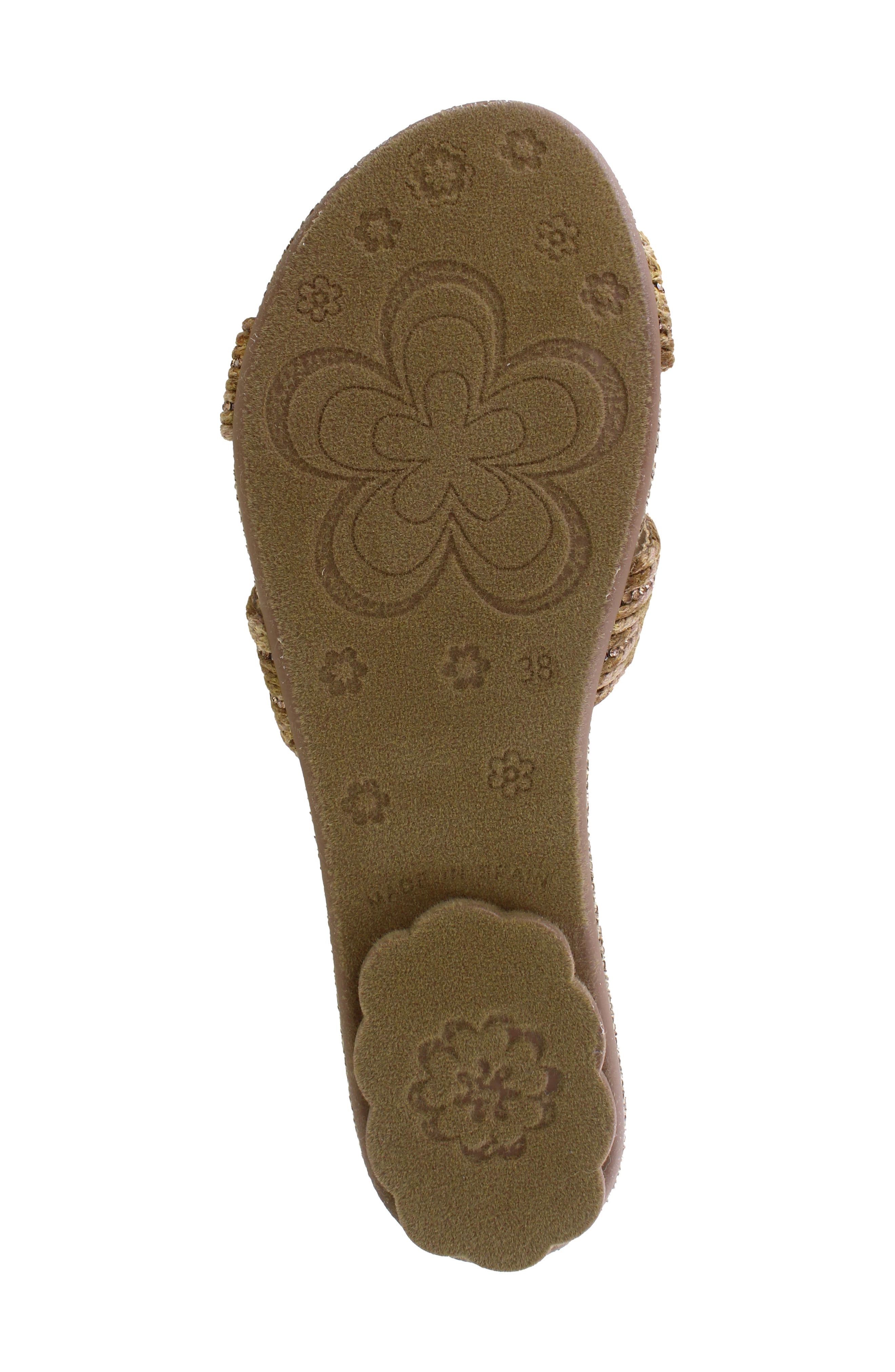 Terrassa Slide Sandal, Alternate, color, BROWN FABRIC