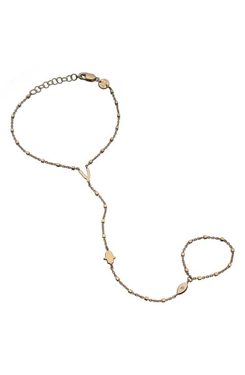 Brynn 18k Gold Plated Silver Hand Chain