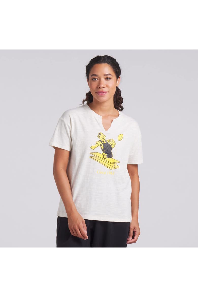 Women's Fanatics Cream Pittsburgh Steelers Trick Play Slub Boxy T-Shirt, Alternate, color, Cream