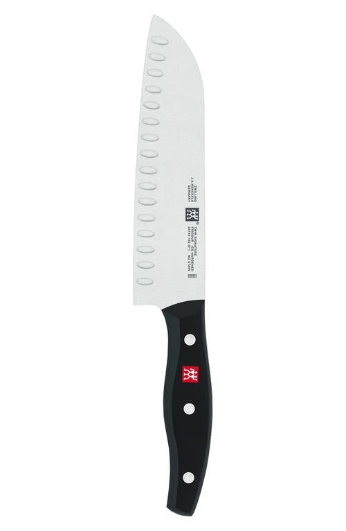 Zwilling Twin Signature 7-inch Hollow Edge Santoku Knife In Silver
