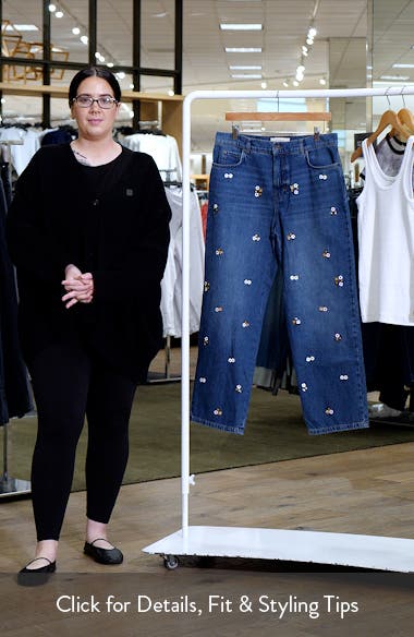 Weekend Max Mara Manetta Floral Detail Jeans | Nordstrom