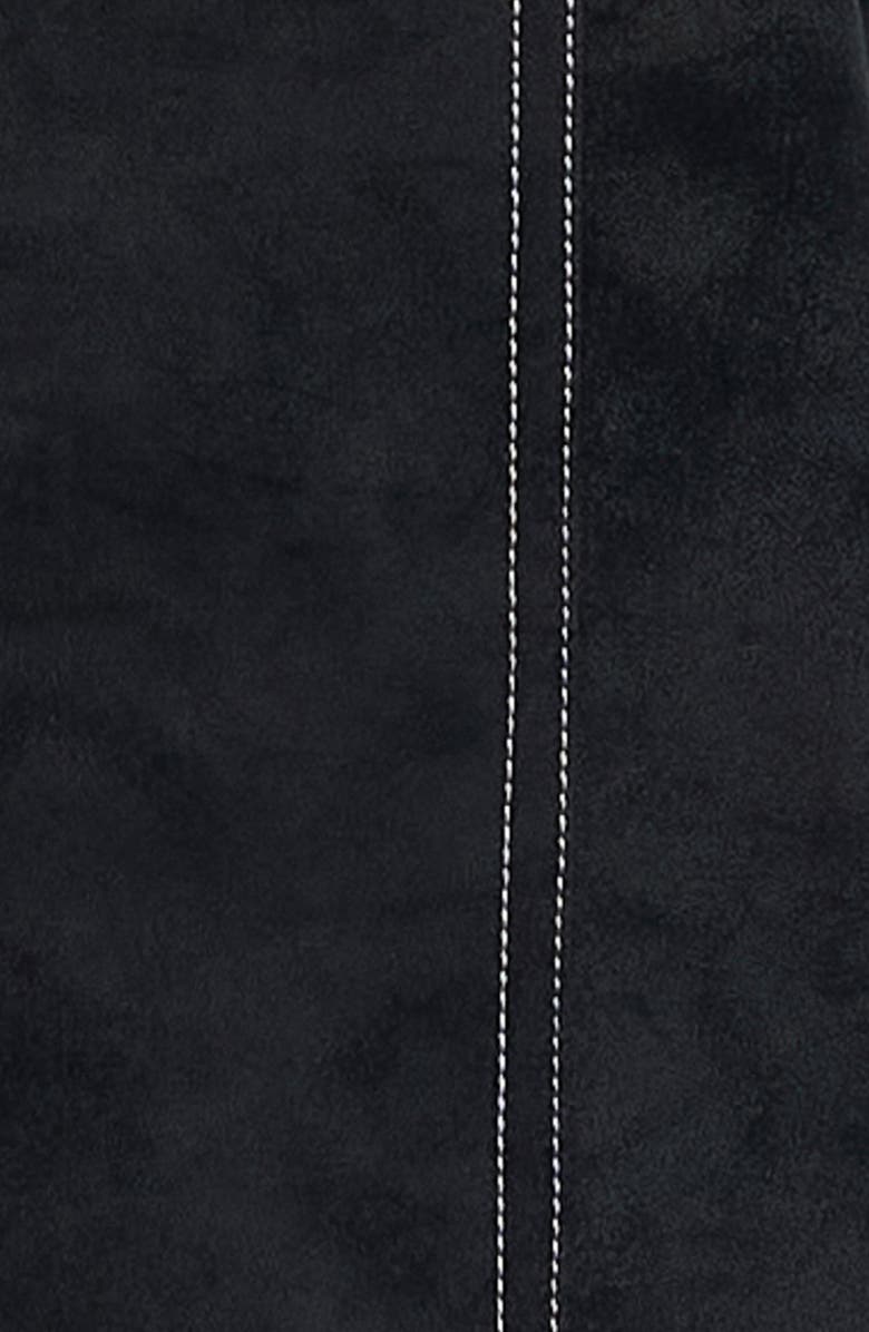 LIONESS Vista Faux Suede Bomber Jacket, Alternate, color, Onyx