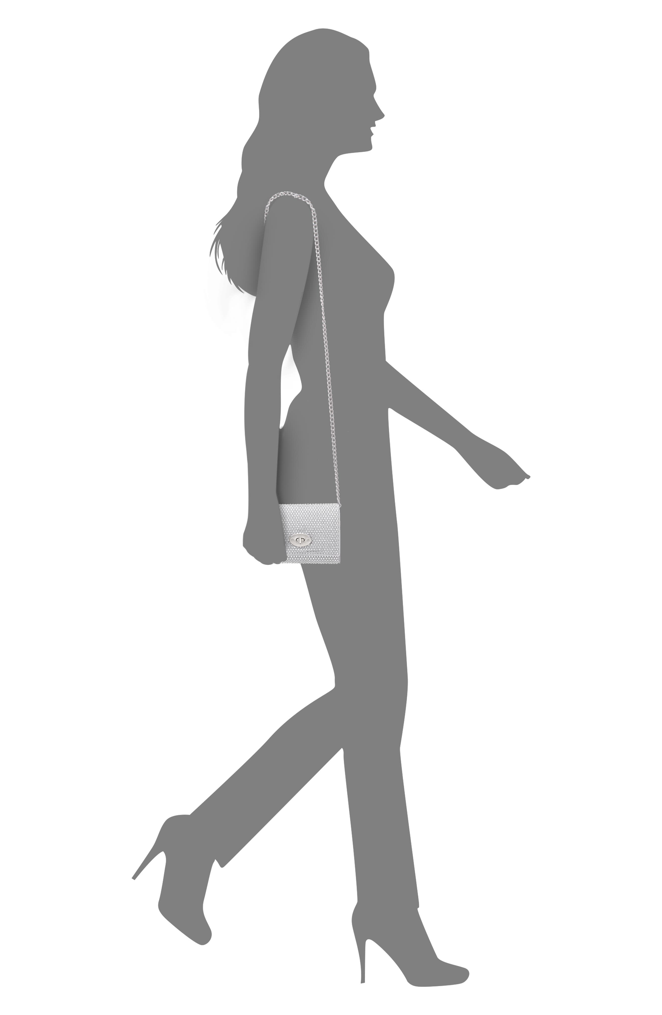 Nina Cilian Clutch, Alternate, color, Silver