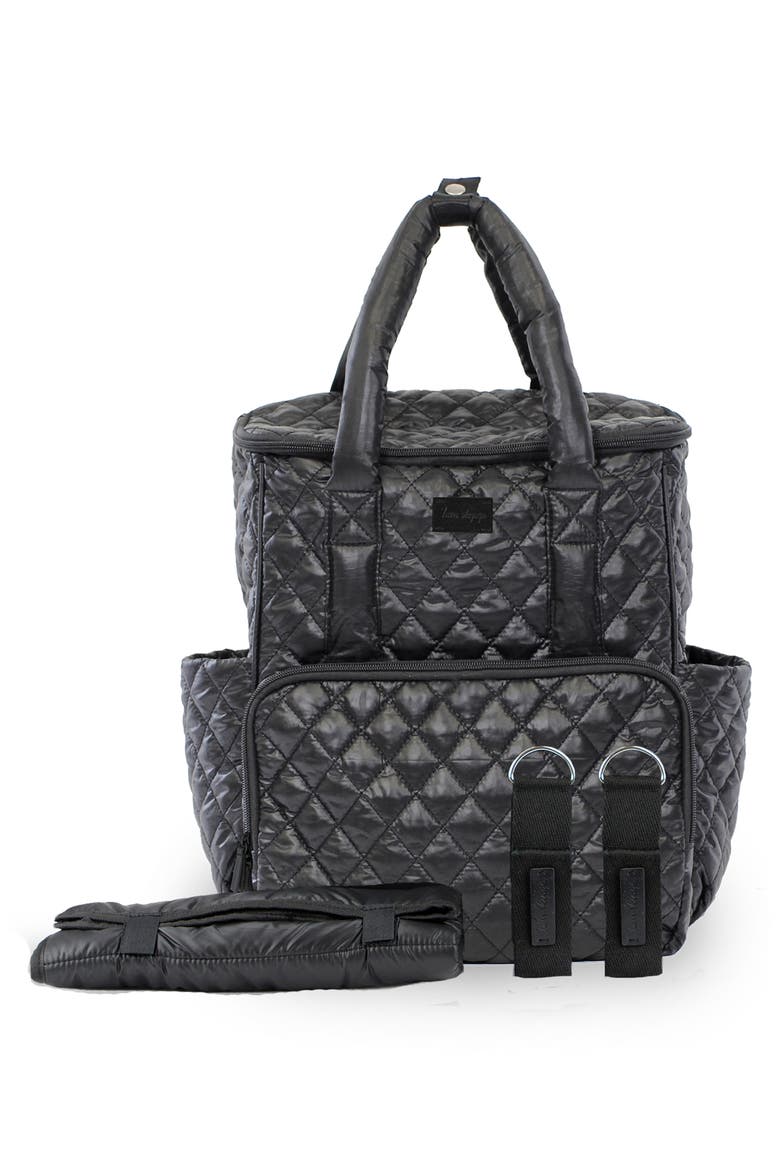 London Diaper Backpack, Alternate, color, BLACK