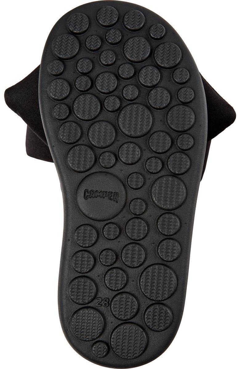 Camper Kids' Pelotas Plush Bow Slide Sandal, Alternate, color, Black