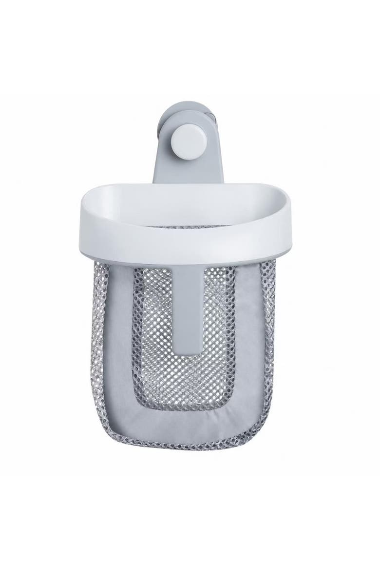 Mesh Hanging Bath Toy Storage Organizer with Suction Cup, Alternate, color, Grey