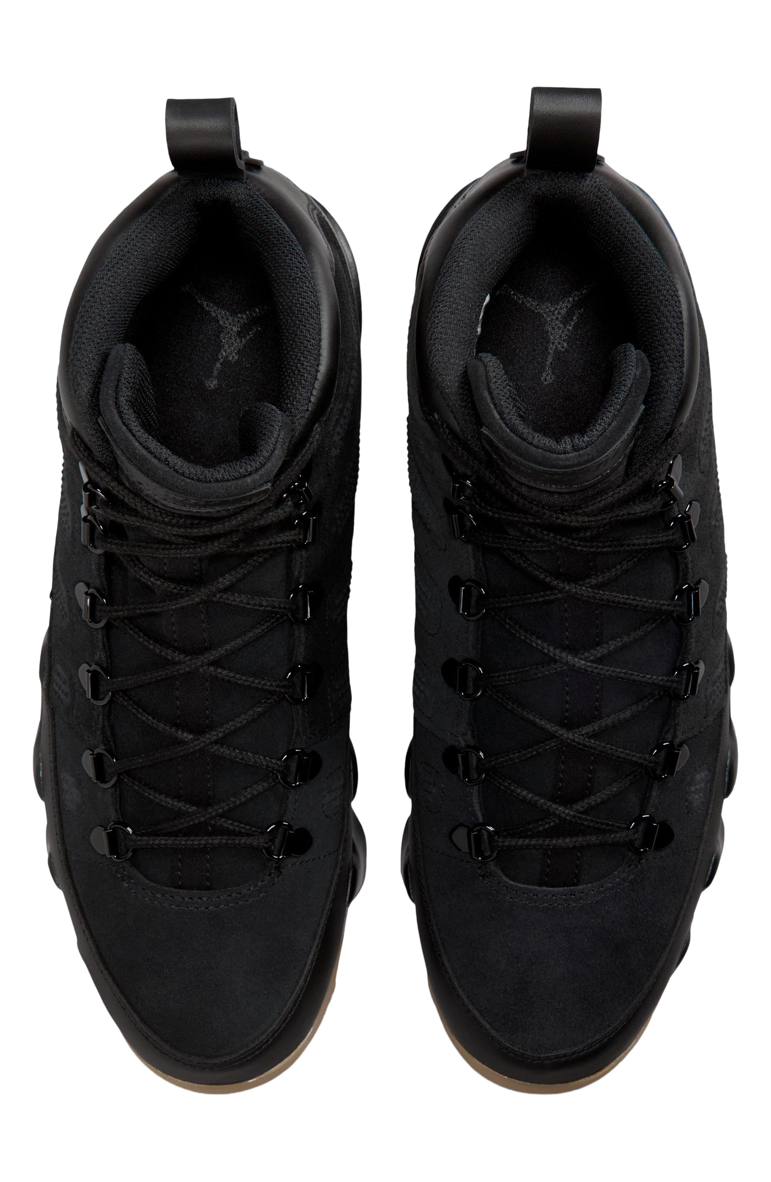 Air Jordan 9 Retro Boot, Alternate, color, BLACK/BLACK