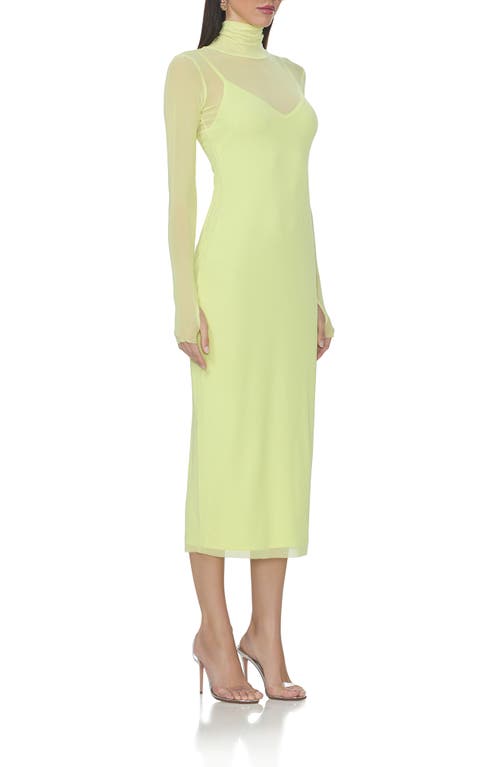 AFRM AFRM SHAILENE TURTLENECK LONG SLEEVE MESH DRESS 