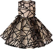 Tulleen Patterned Ribbon Charm Dress