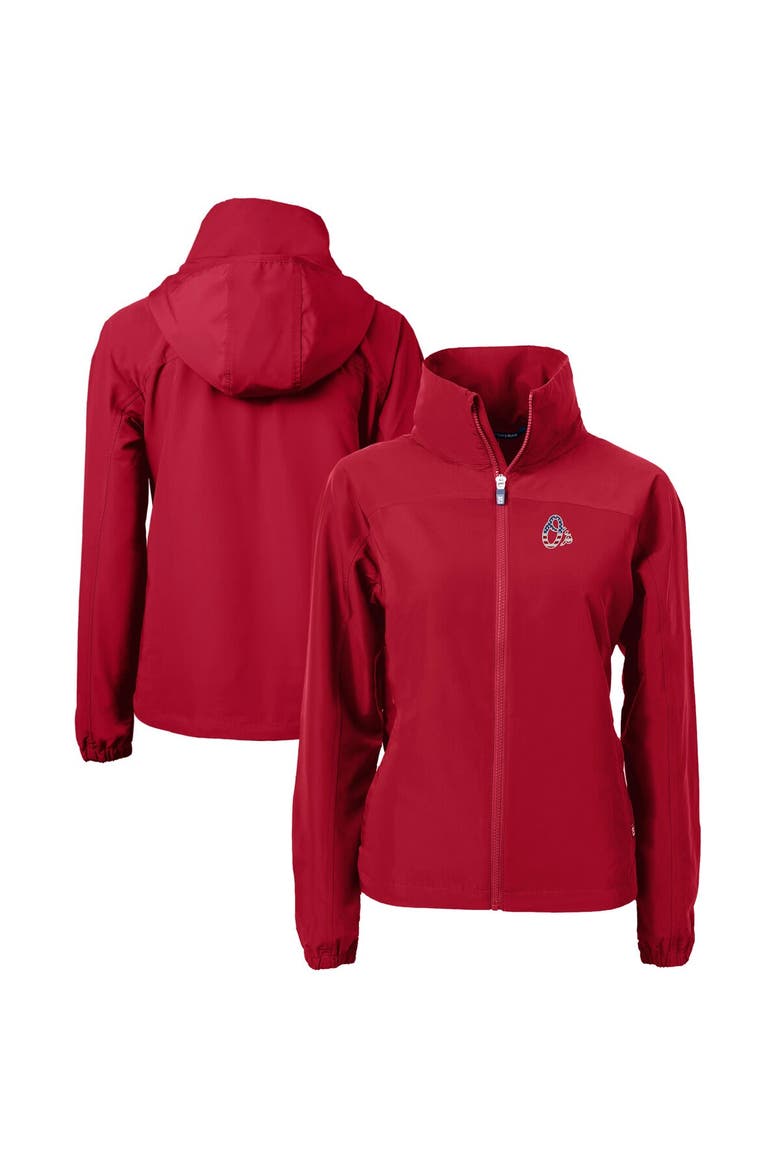 Women's Cutter & Buck  Red Baltimore Orioles Charter Eco Recycled Full-Zip Jacket, Main, color, Red