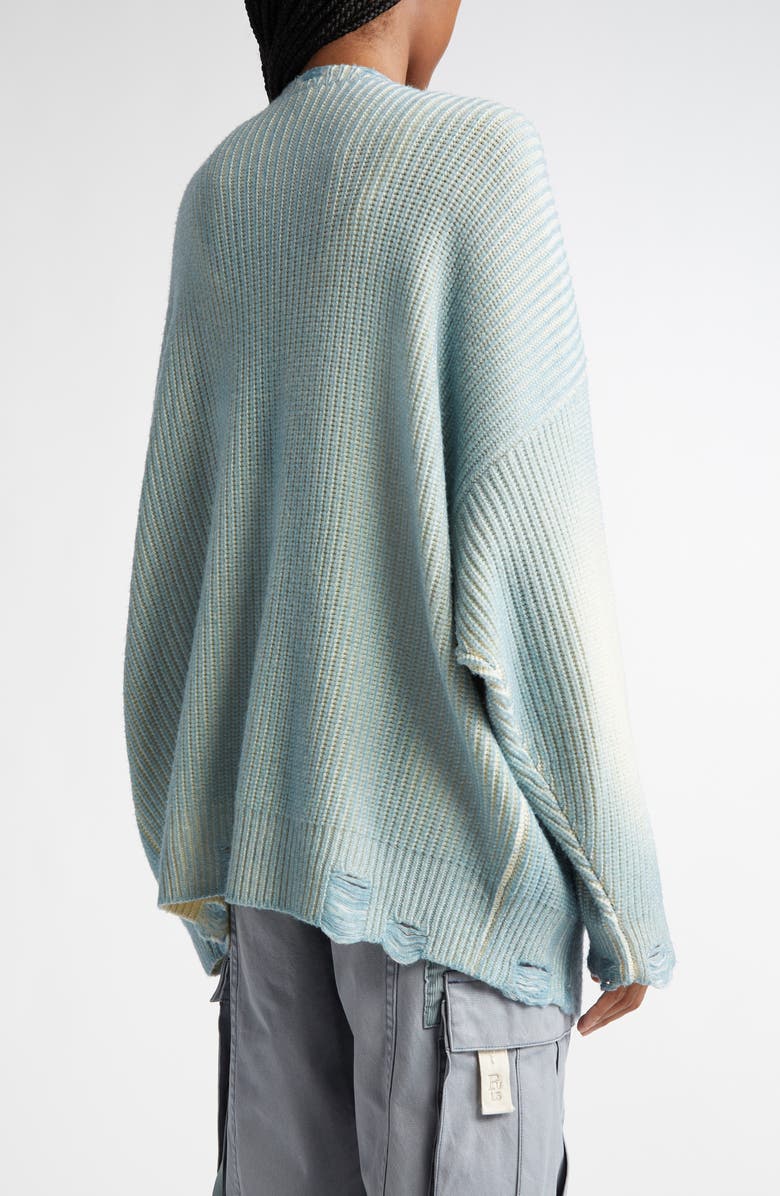 R13 Distressed Oversize Merino Wool Cardigan, Alternate, color,