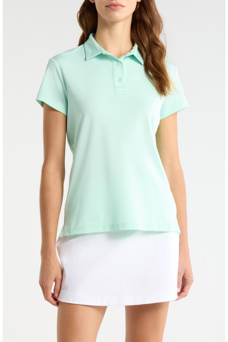 Ava Short Sleeve Performance Golf Polo, Main, color, MINT