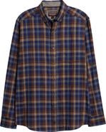 Johnston & Murphy Heather Plaid Button-Down Shirt