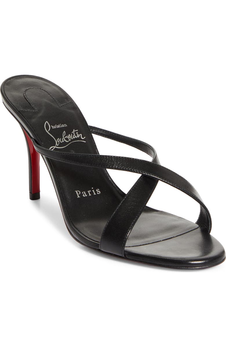 Christian Louboutin Mulazee Slide Sandal, Main, color, Black/ Lin Black