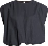 Toccin Sirelle Cap Sleeve Linen Blend Shirt