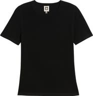 Anne Klein Luxe Washable Short Sleeve Wool Sweater