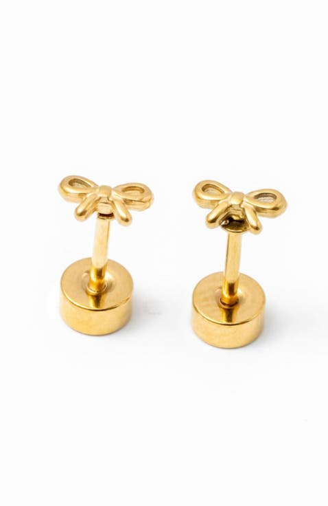 Mini Bow Stud Earrings