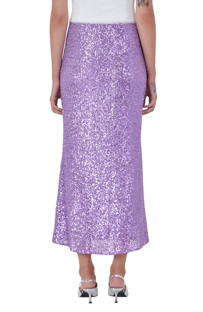 Endless Rose Sequin Midi Skirt, Alternate, color, Purple