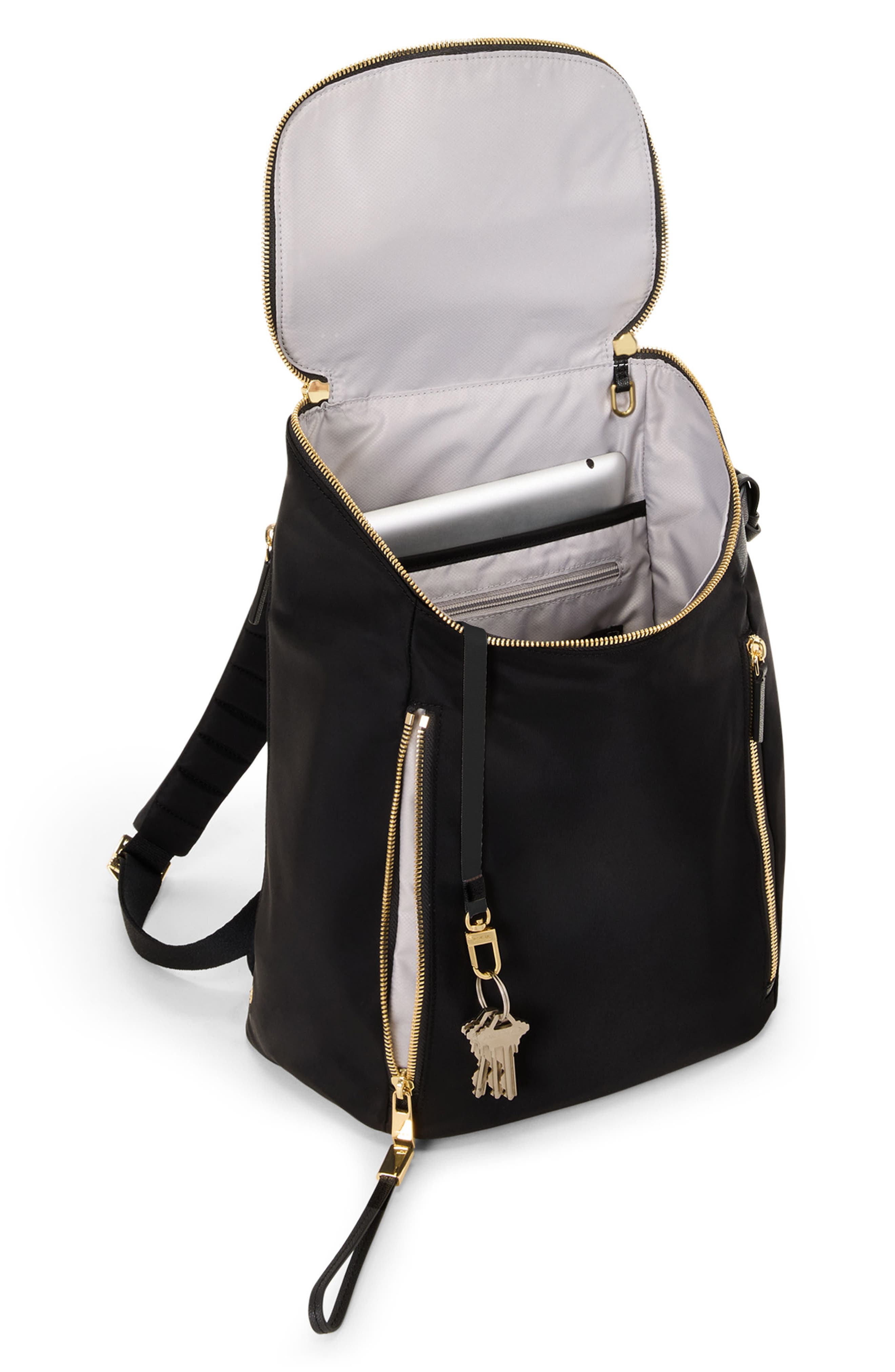 Voyageur Imogene Backpack, Alternate, color, BLACK/ GOLD