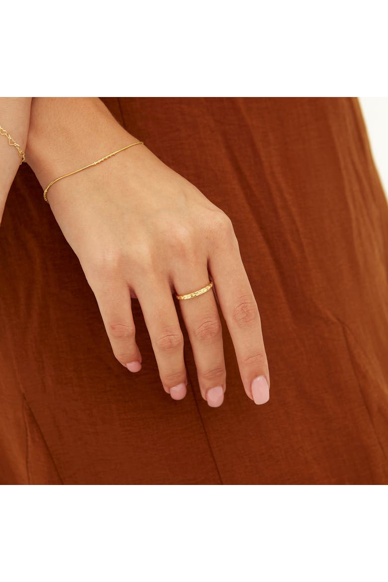 Braided Design Adjustable Sterling Silver Band Ring, Alternate, color, Gold