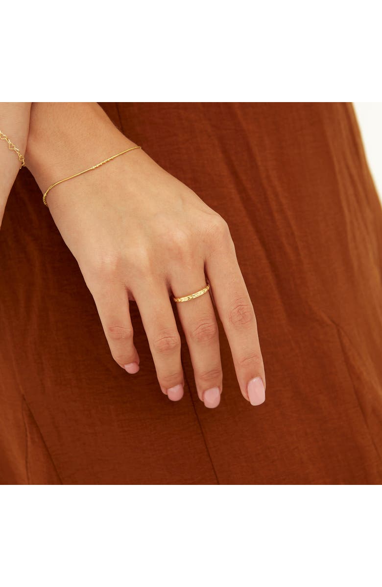 Spero London Braided Design Adjustable Sterling Silver Band Ring, Alternate, color, Gold